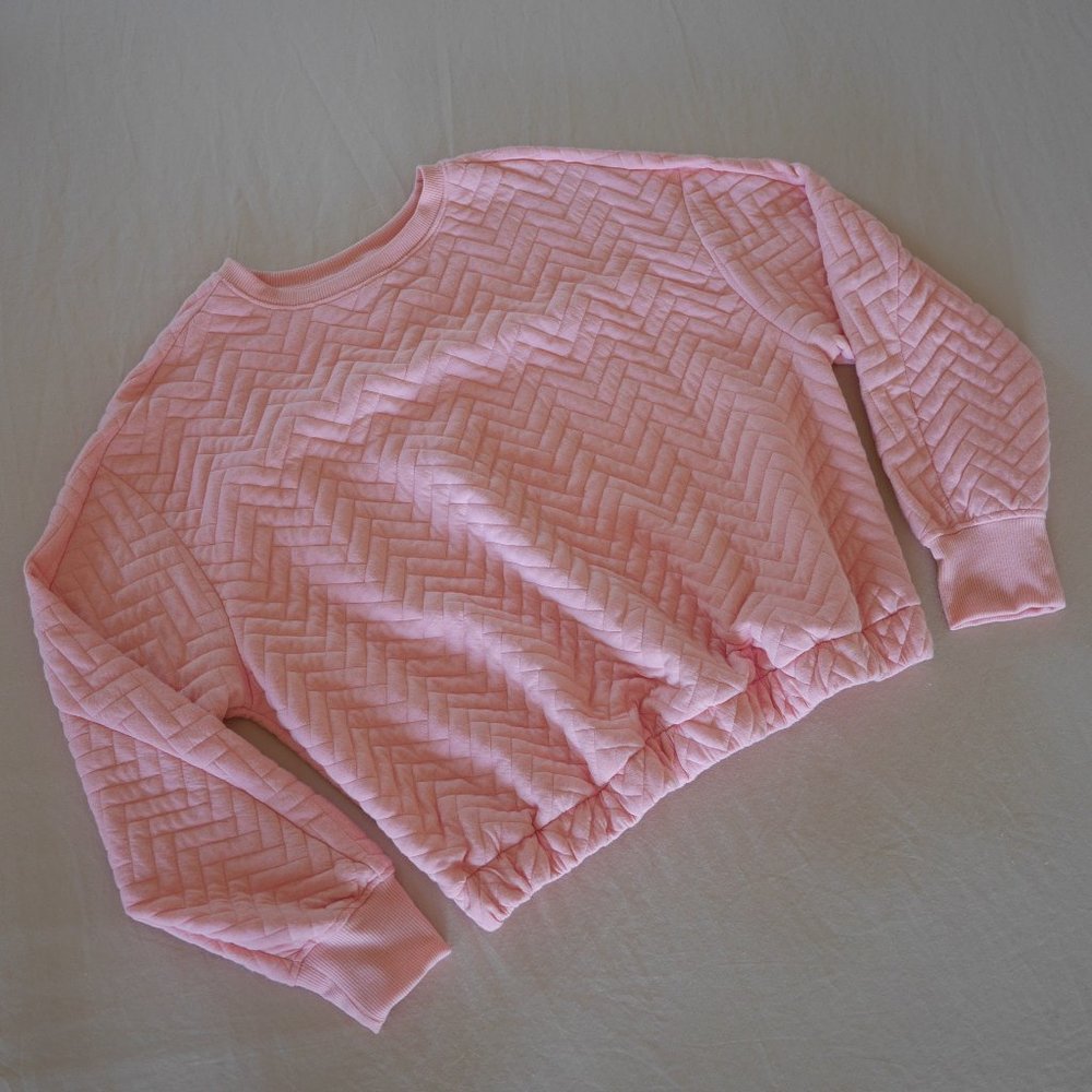 Pink Quilted Sweatshirt - NWOT